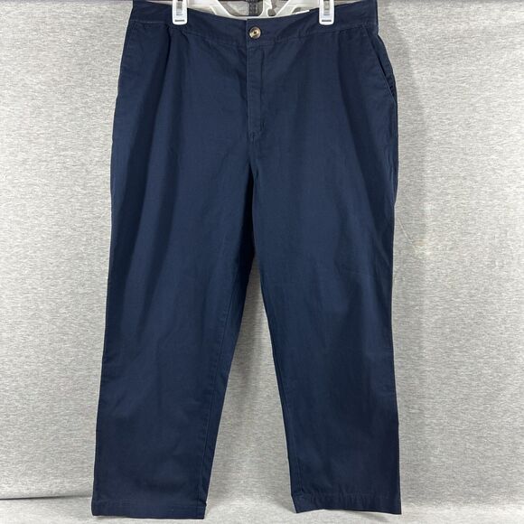 Style & Co Chino Table Straight Mid-Rise Elastic Waist Size 16 Blue - Picture 1 of 16